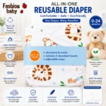 Fashion Baby All-in-One Reusable Diaper - Image 3