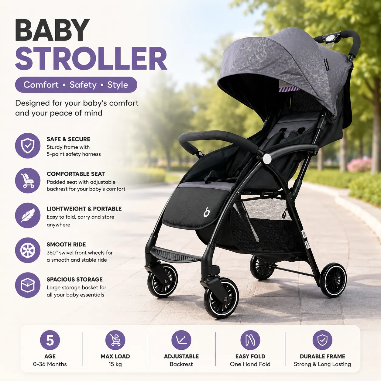 ChatGPT Image Aug 16, 2026, 06_30_03 PM Baby Stroller – Comfort, Safety & Style - Image 1