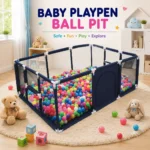 Baby Playpen Ball Pit – 100 Ball Included